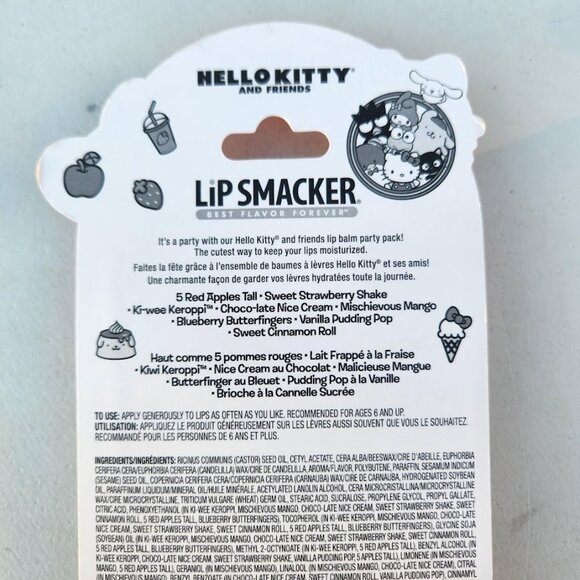 NEW Lip Smacker Sanrio Hello Kitty 8-Piece Flavored Lip Balm My Melody Little Tw - Picture 6 of 14